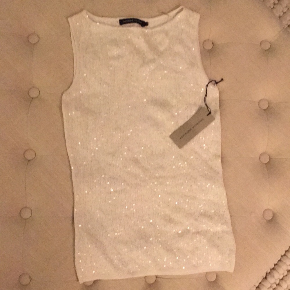 NWT Adrienne Vittadini Sparkle Sleeveless Top XS